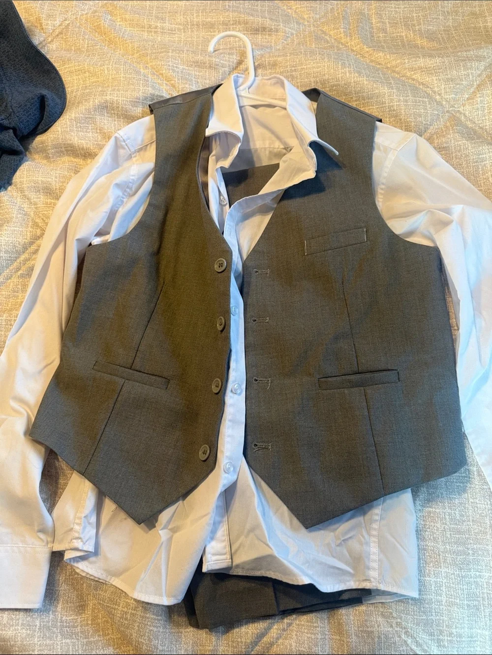 Boy’s Gray Suit Vest and Pants Set - Classic Formal Wear